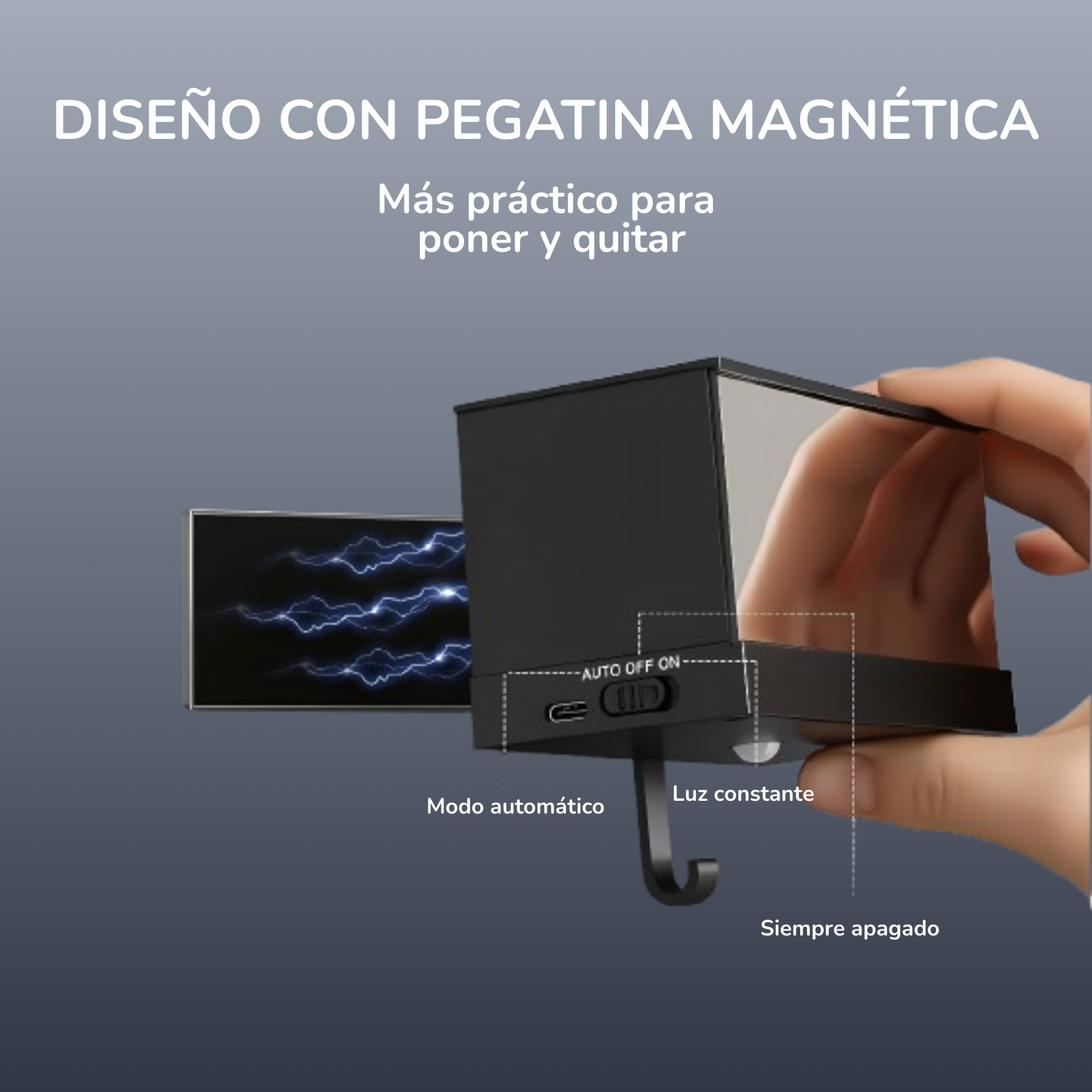 Portallaves LED con diseño de garaje — Orden, estilo y luz automática